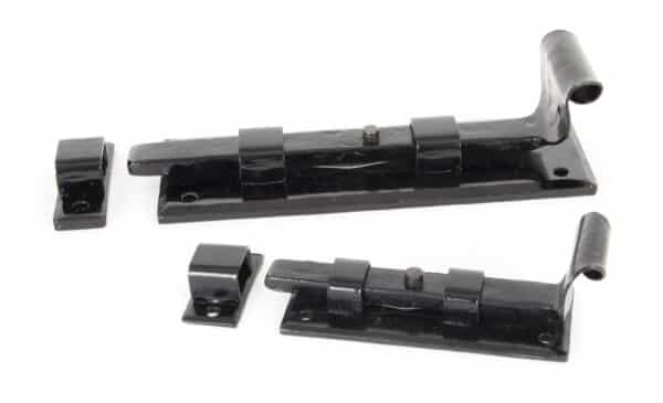 Black 4" Straight Door Bolt 2