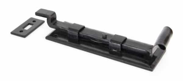 Black 6" Cranked Door Bolt 1