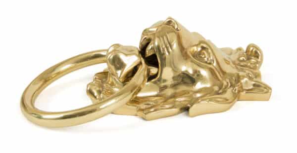 Polished Brass Lion Head Door Knocker 2