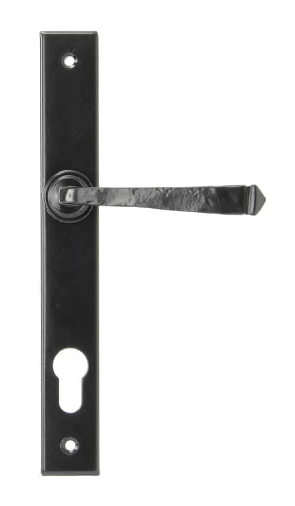 Black Avon Slimline Lever Espag. Lock Set 1