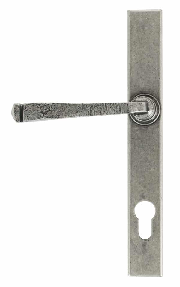 Pewter Avon Slimline Lever Espag. Lock Set 2