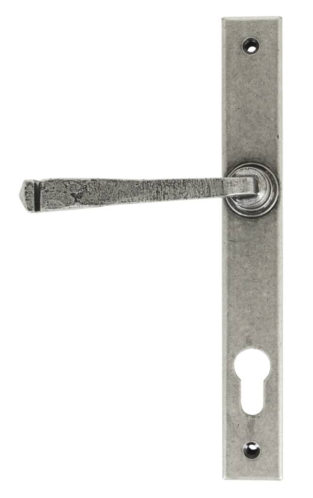 Pewter Avon Slimline Lever Espag. Lock Set 1