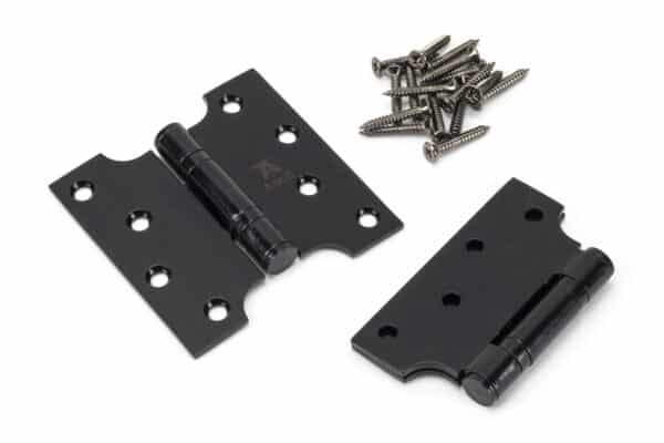 Black 4" x 2" x 4"Parliament Hinge (pair) ss 2