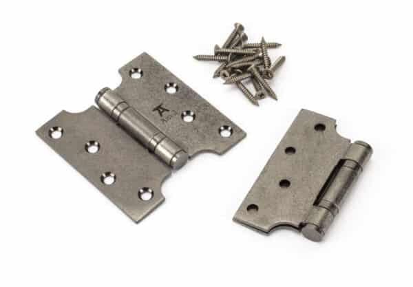 Pewter 4" x 2" x 4" Parliament Hinge (pair) ss 2