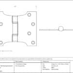 Black 4" x 3" x 5" Parliament Hinge (pair) ss 2