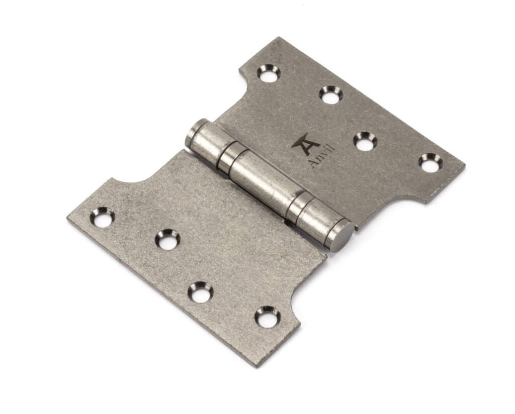 Pewter 4" x 3" x 5" Parliament Hinge (pair) ss 1