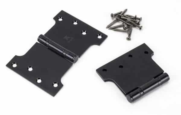 Black 4" x 4" x 6" Parliament Hinge (pair) ss 2