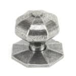 Pewter Large Octagonal Mortice/Rim Knob Set 2