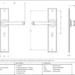 Pewter Large Avon Lever Lock Set 3