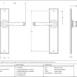 Pewter Large Avon Lever Latch Set 3