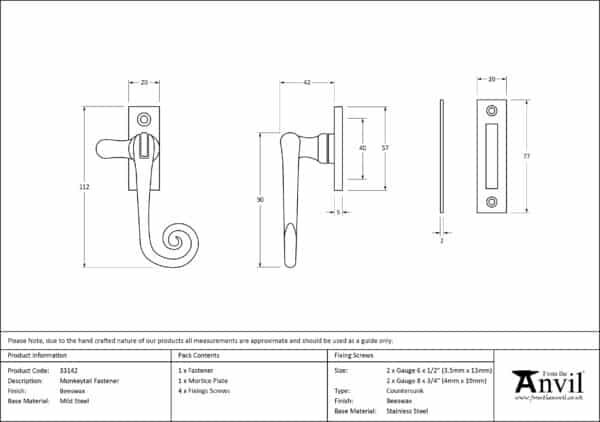 Beeswax Monkeytail Fastener 2