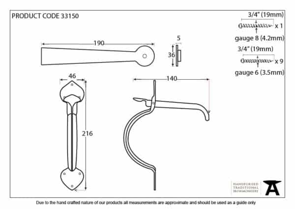 Beeswax Gothic Thumblatch 3