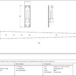 Black 35" Hook & Band Hinge - Cranked (pair) 3