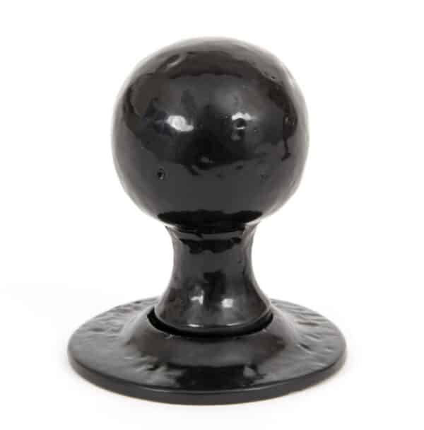 Black Round Mortice/Rim Knob Set 2