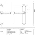 Black Gothic Lever Latch Set 2