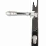 Polished Chrome Reeded Slimline Lever Espag. Lock Set 2
