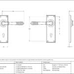 Polished Chrome Reeded Lever Lock Set 3