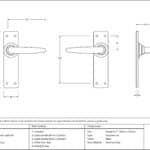 Black Smooth Lever Latch Set 3