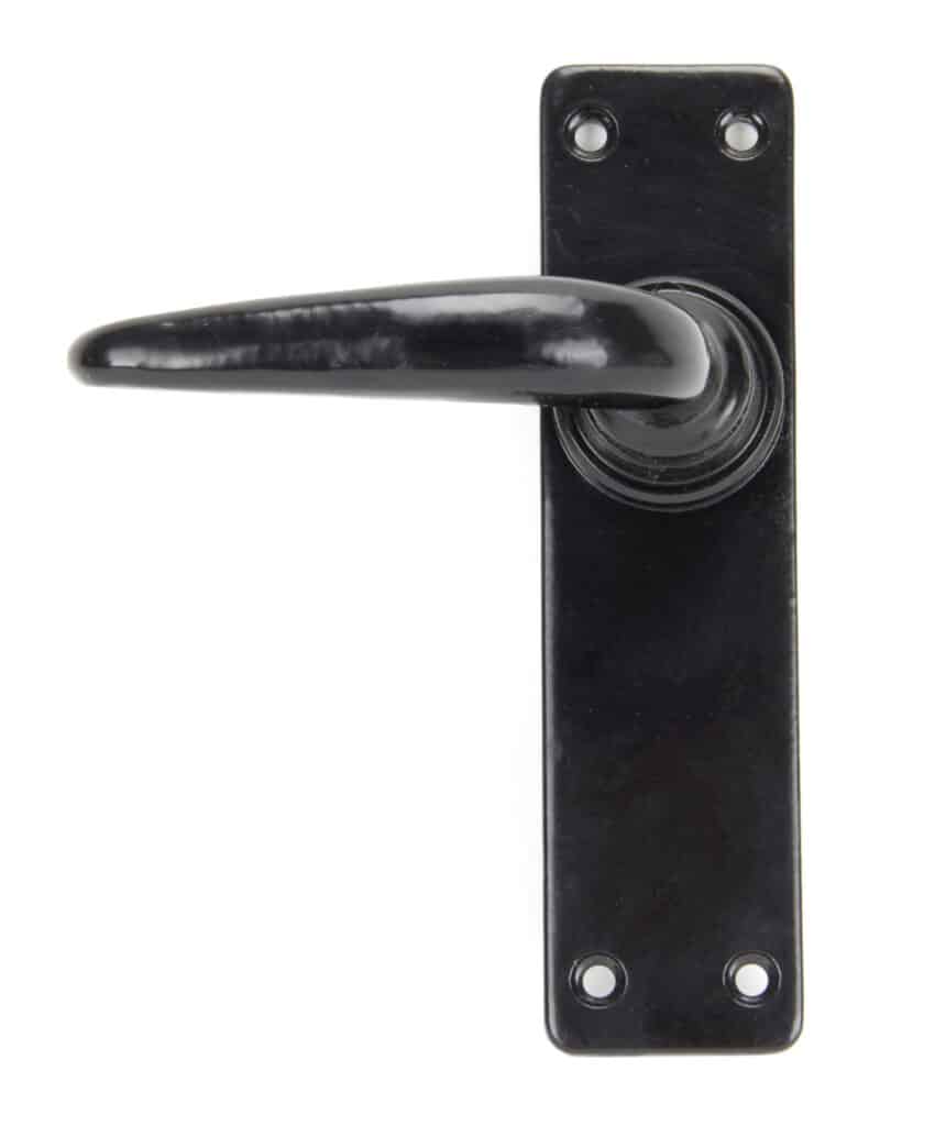 Black Smooth Lever Latch Set 1