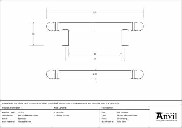 Beeswax 156mm Bar Pull Handle 3