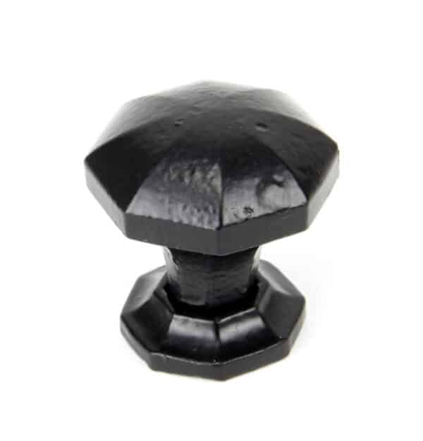 Black Octagonal Cabinet Knob - Small 1