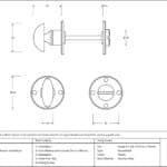 Pewter Round Bathroom Thumbturn 3