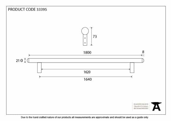 Pewter 1800mm Pull Handle 3