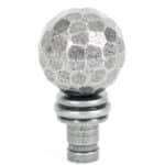 Pewter Hammered Ball Curtain Finial (pair) 2