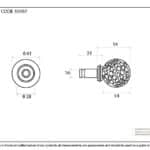 Pewter Hammered Ball Curtain Finial (pair) 3