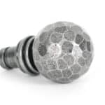 Pewter Hammered Ball Curtain Finial (pair) 1