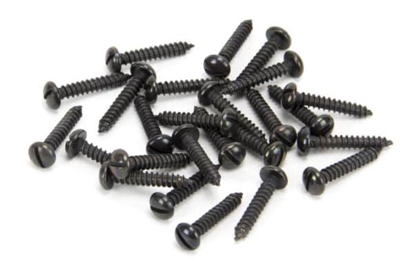 Black 6 x 1" Round Head Screws (25) 1