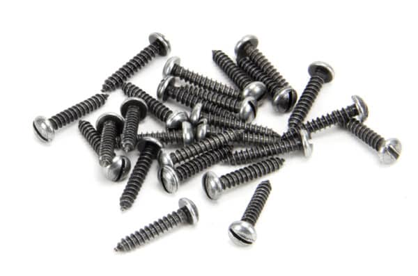 Pewter 6 x 1" Round Head Screws (25) 1