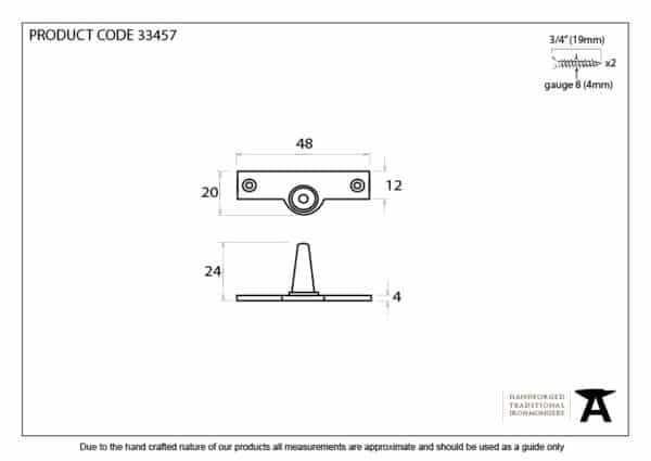 Polished Brass Offset Stay Pin 2