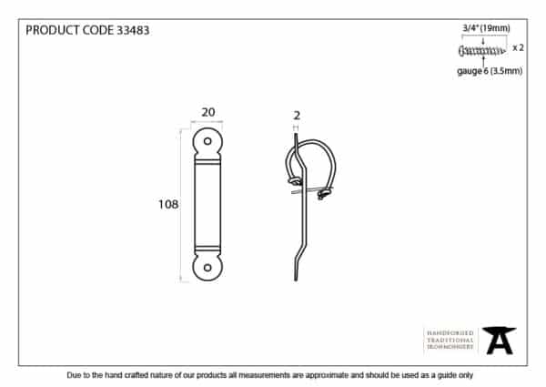 Pewter Locking Penny End Screw on Staple 2