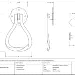 Pewter Pear Shaped Door Knocker 2