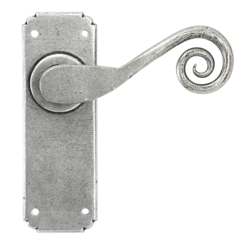 Pewter Monkeytail Lever Latch Set 1