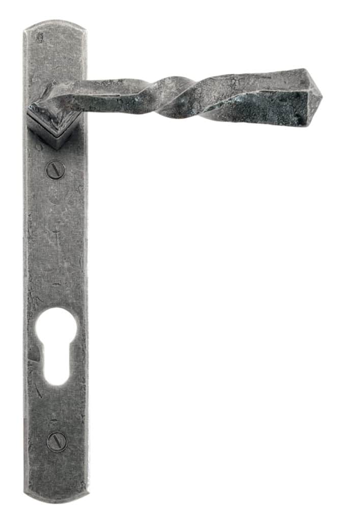 Pewter Narrow Lever Espag. Lock Set 1