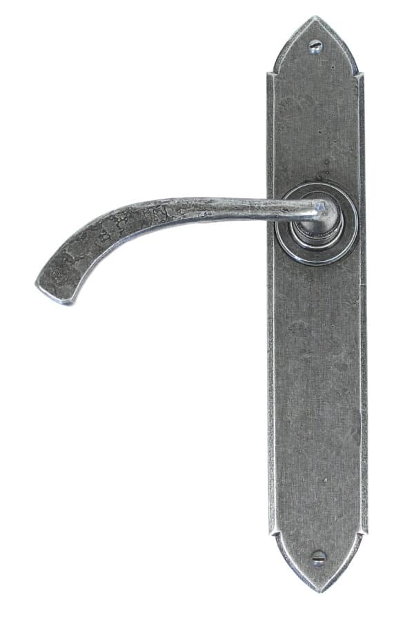 Pewter Gothic Curved Sprung Lever Latch Set 1