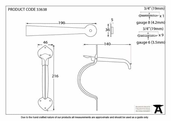 Pewter Gothic Thumblatch 2