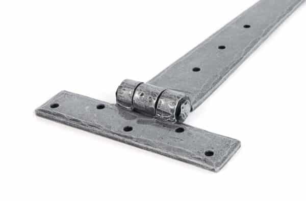 Pewter 15" Penny End T Hinge (pair) 2