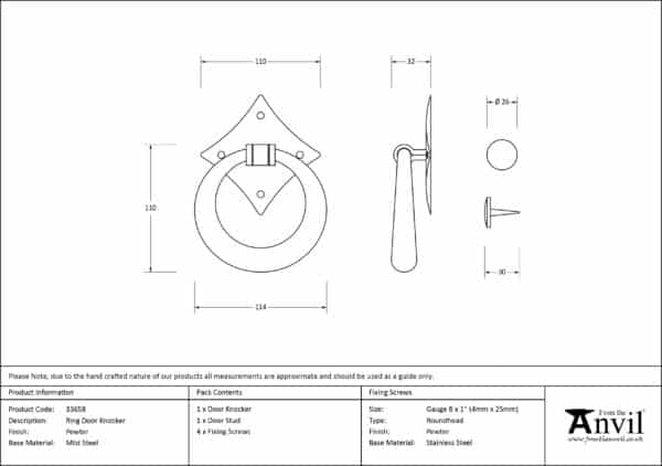 Pewter Ring Door Knocker 3