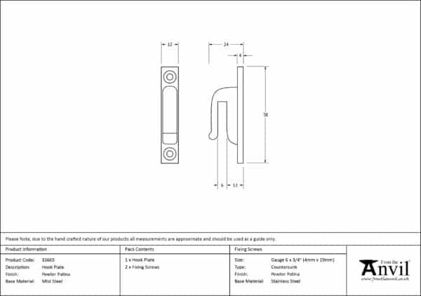 Pewter Hook Plate 3