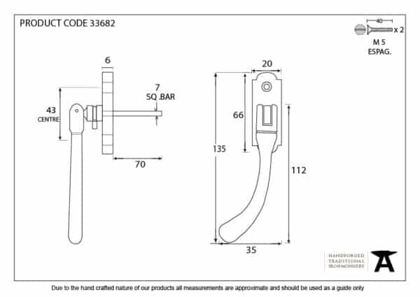 Pewter Locking Peardrop Espag - LH 2