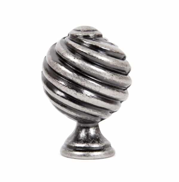 Pewter Twist Cabinet Knob 2