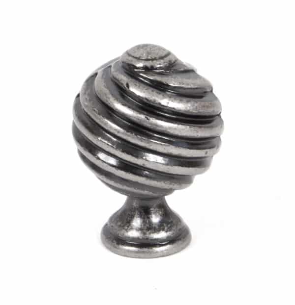 Pewter Twist Cabinet Knob 1