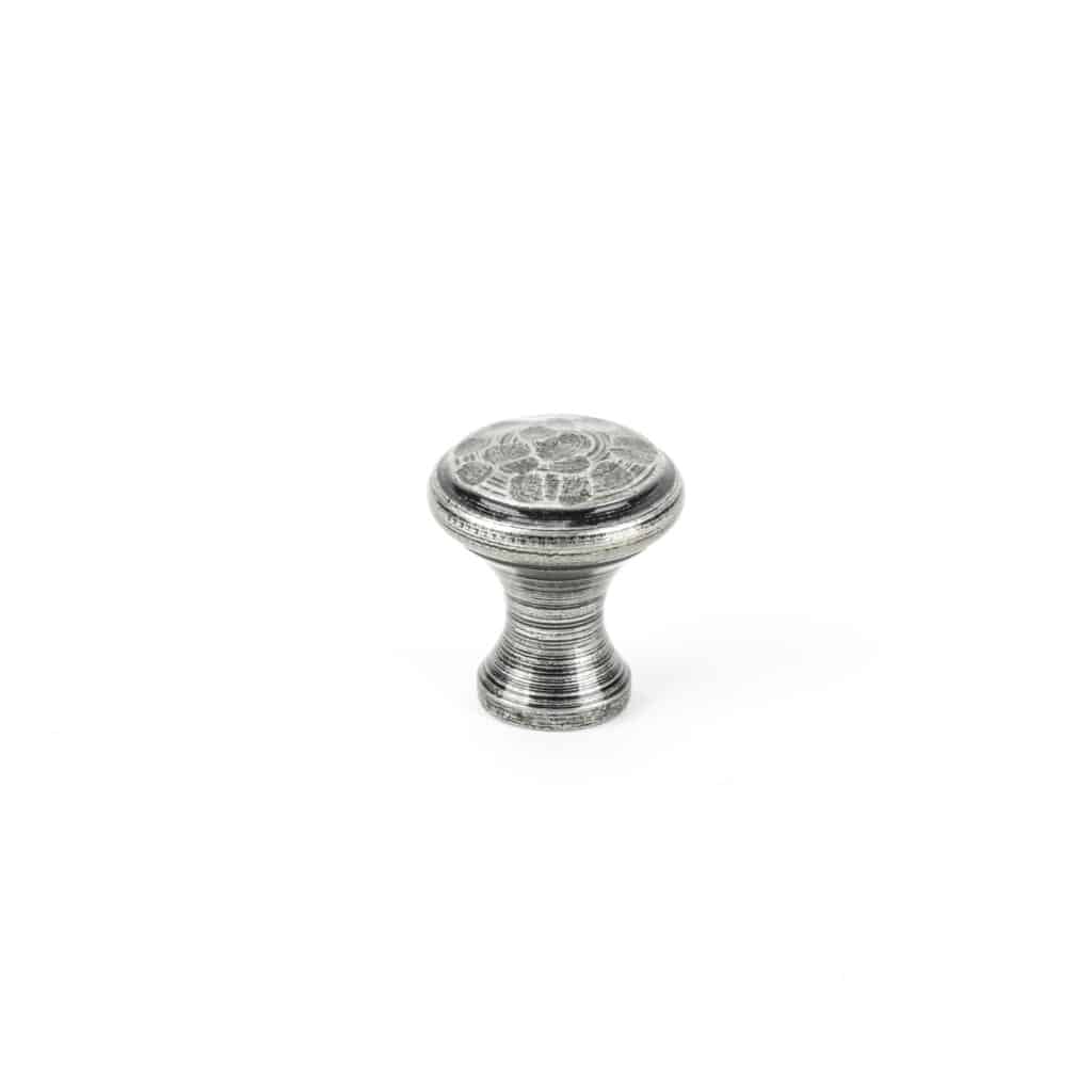 Pewter Hammered Cabinet Knob - Small 1