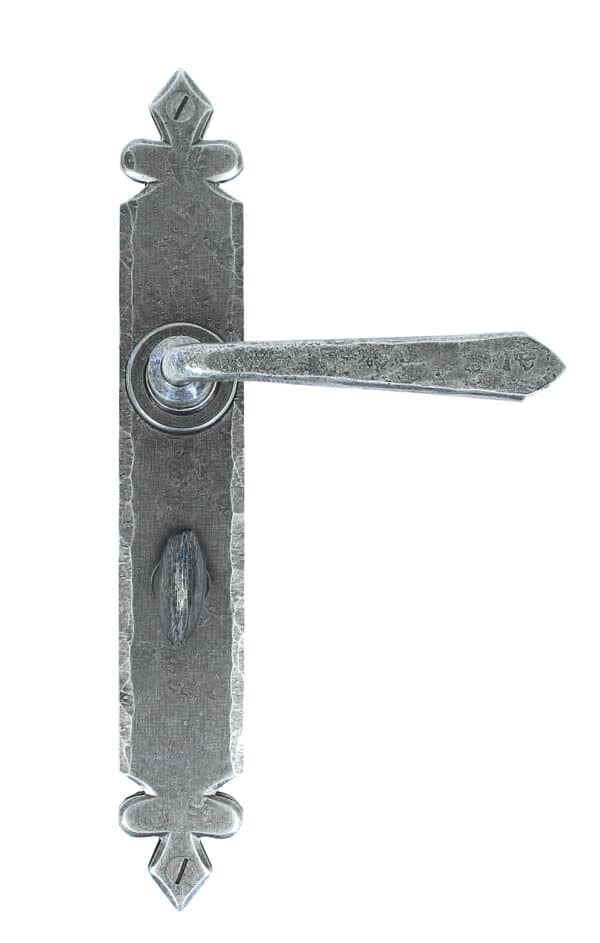 Pewter Cromwell Lever Bathroom Set 1