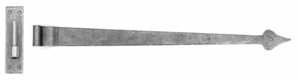 Pewter 35" Hook & Band Hinge - Cranked (pair) 1