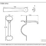 Pewter XL Medium Bean Thumblatch 2