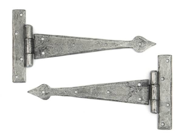 Pewter 9" Arrow Head T Hinge (pair) 2